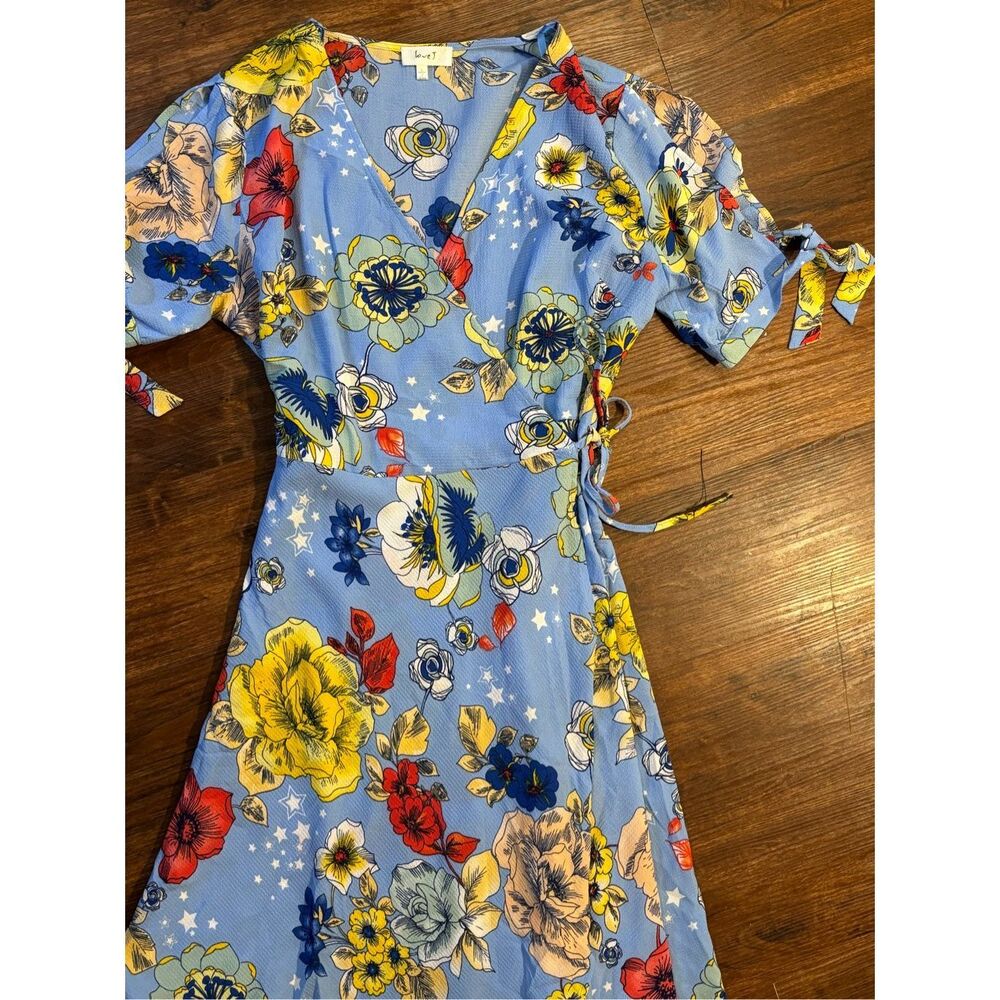 Love J Blue Floral Midi Dress